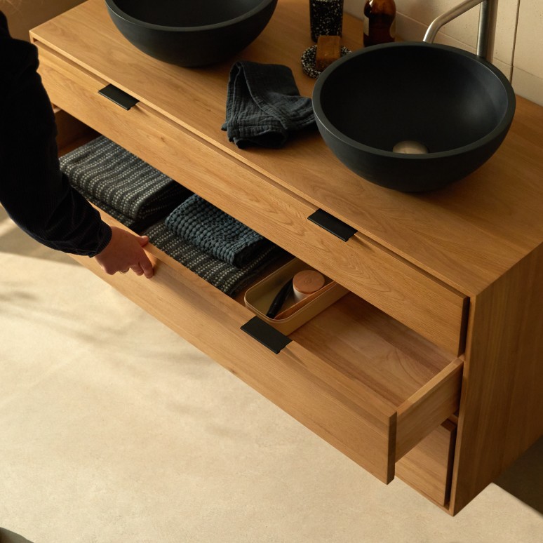 Senson - Mobile per il bagno in rovere massello 120 cm