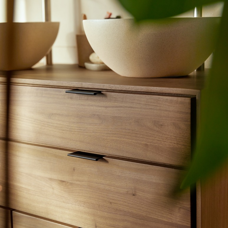 Senson - Mobile da bagno in noce massello 120 cm