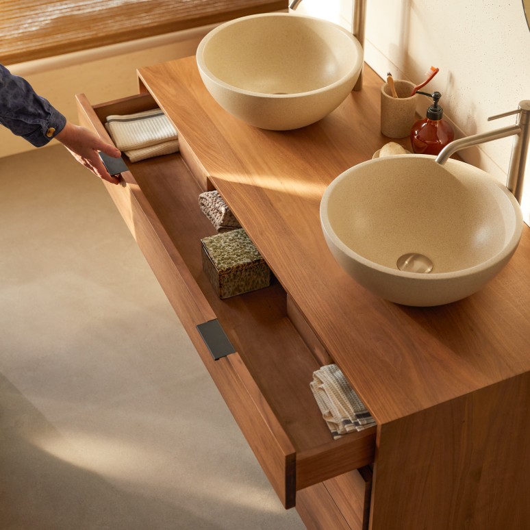 Senson - Mueble de baño de nogal macizo 120 cm