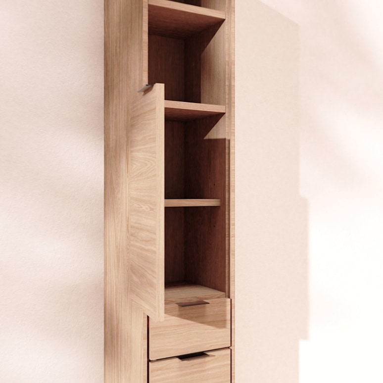 Senson - Solid oak tall cabinet