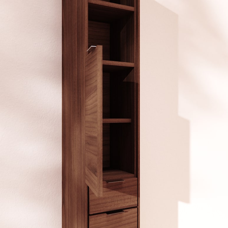 Senson - Solid walnut storage tower