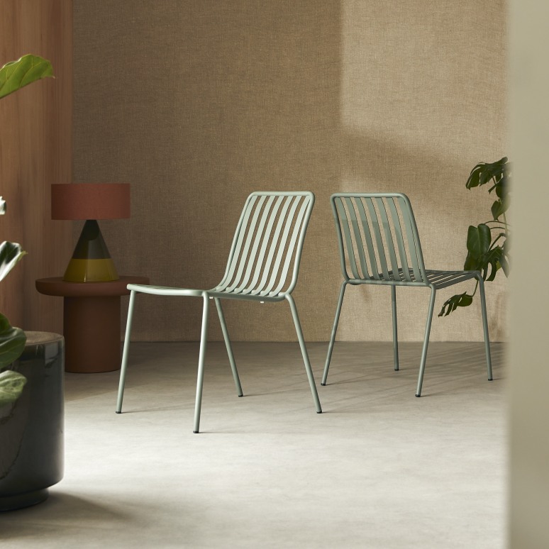 Gaby - Stuhl Green aus Metall