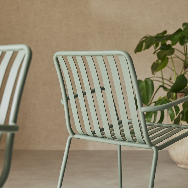 Gaby - Green metal armchair
