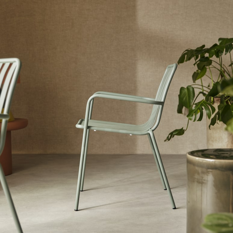 Gaby - Sedia con braccioli green