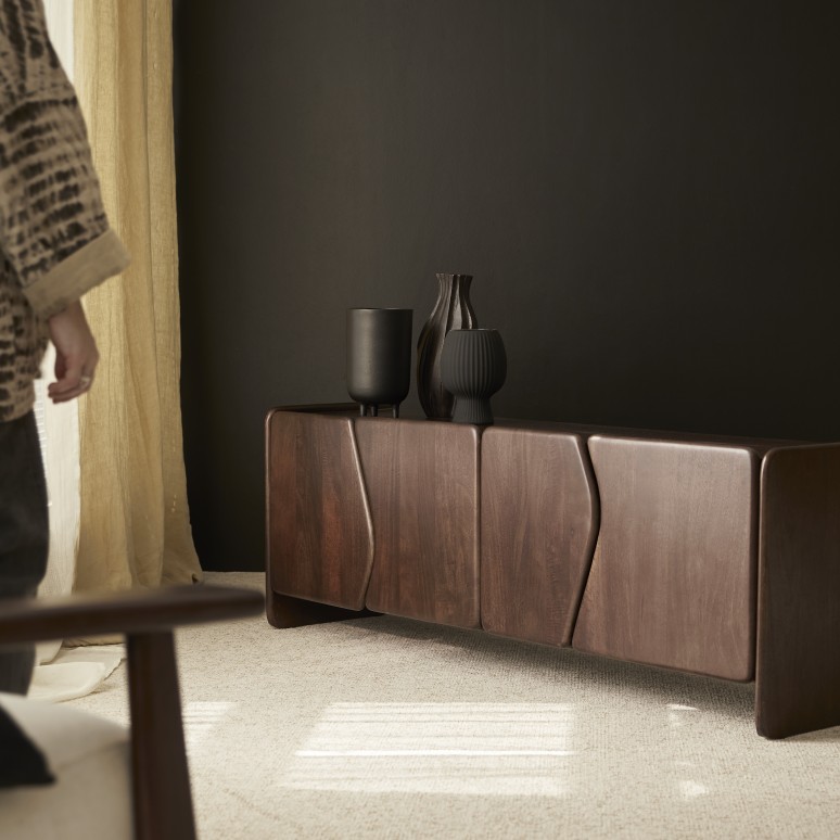 Noé - TV-Schrank aus massivem Mangoholz, 160 cm