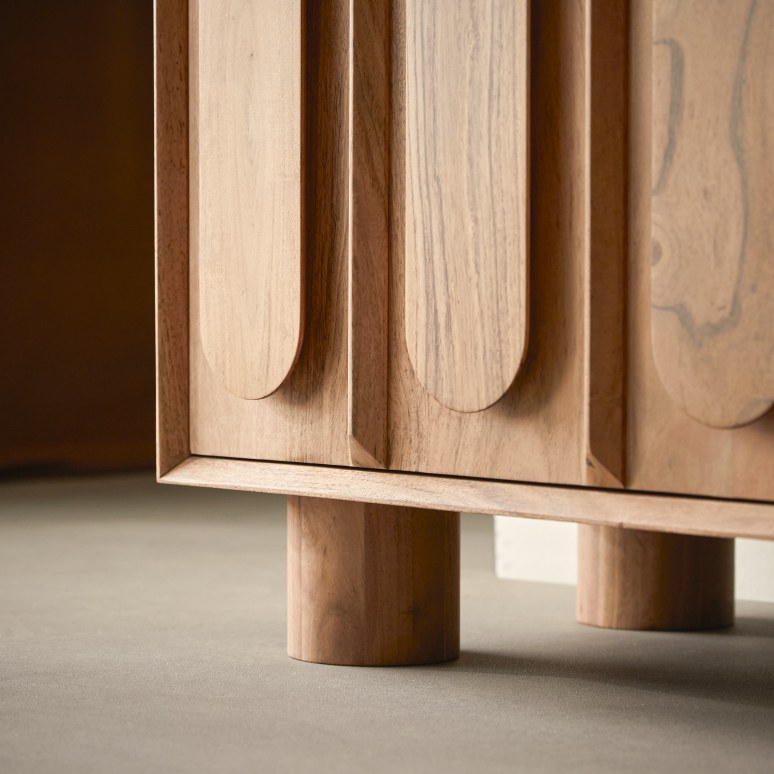 Olga - Meuble de rangement en acacia massif 120 cm