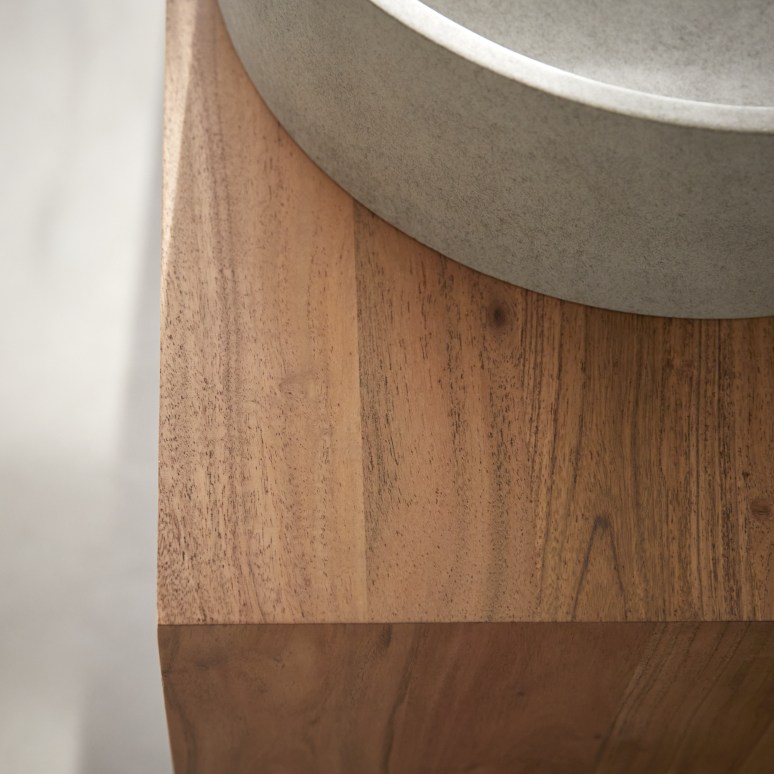 Olga - Solid acacia vanity unit 145 cm