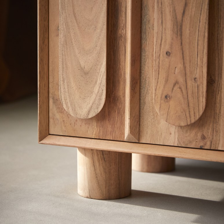 Olga - Mueble de baño de acacia maciza 145 cm