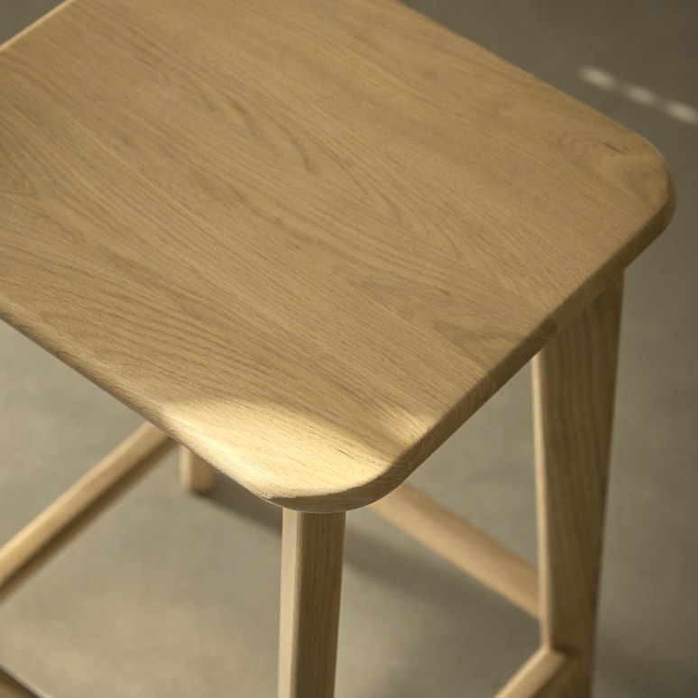 Abel - Solid oak bar stool