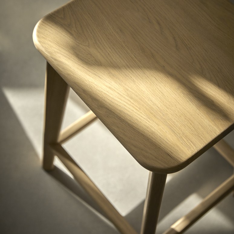 Abel - Solid oak bar stool