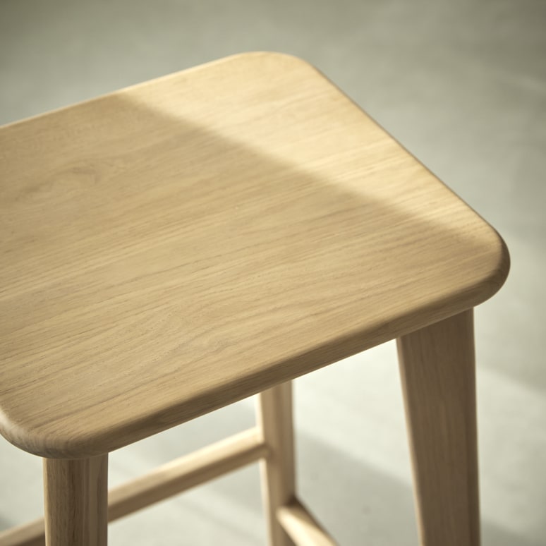 Abel - Solid oak bar stool