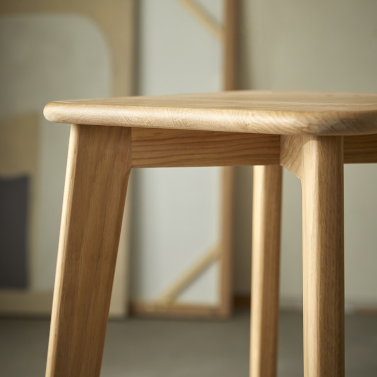 Abel - Solid oak bar stool