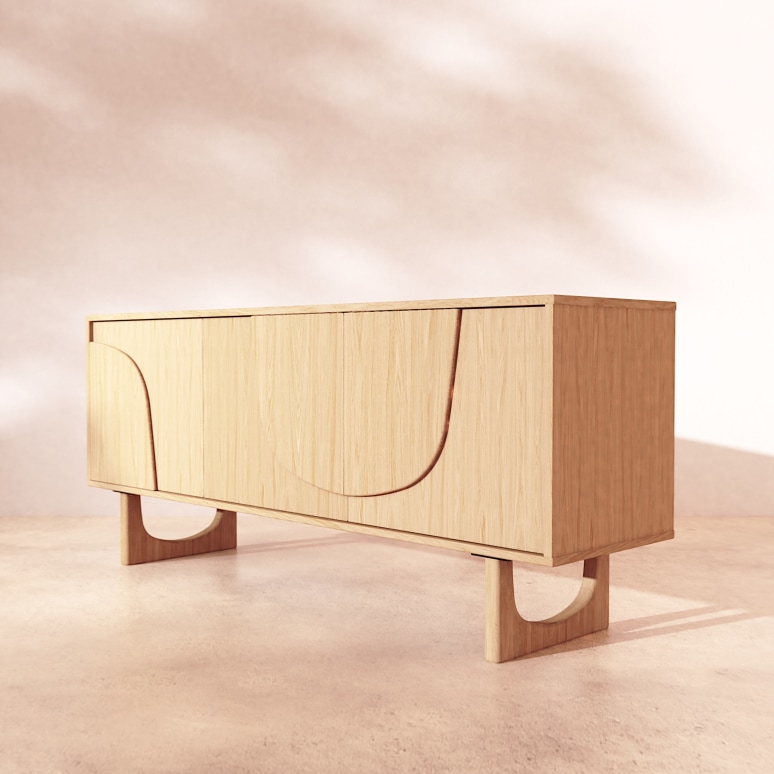 Mattia - Sideboard aus Eiche, 175 cm