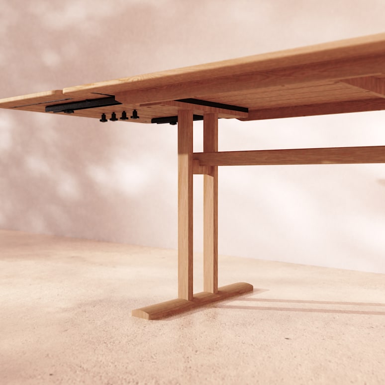 Jonas - Table extensible en chêne massif 6-12 pers.