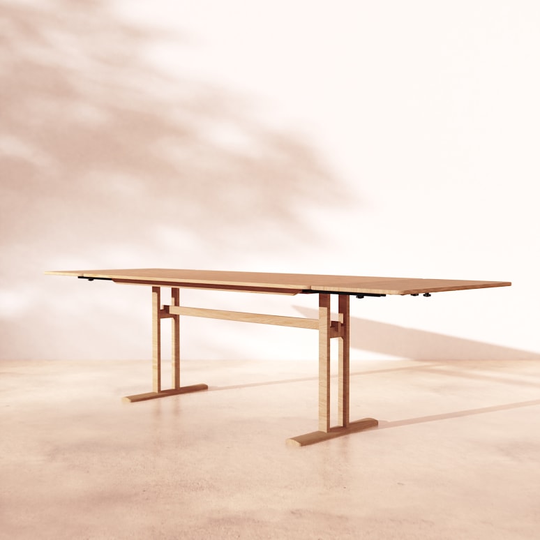 Jonas - Table extensible en chêne massif 6-12 pers.