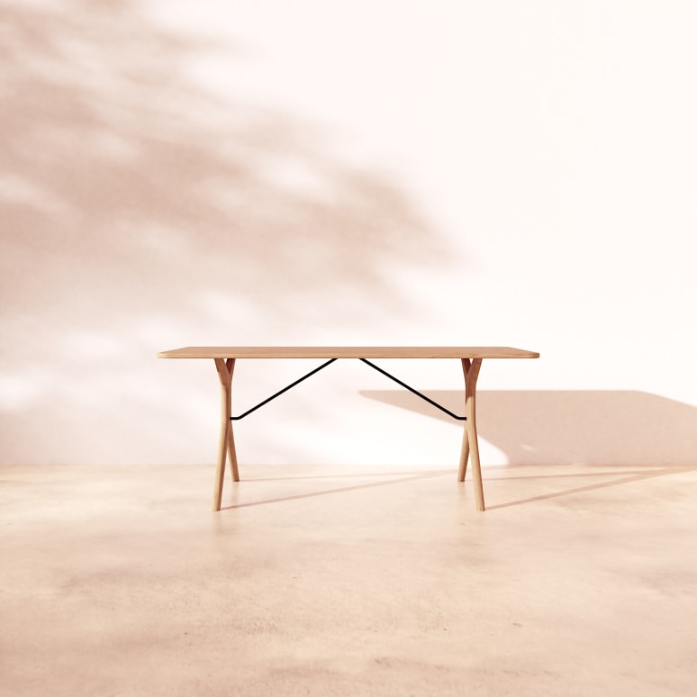 Martin - Table extensible en chêne massif 6-12 pers.