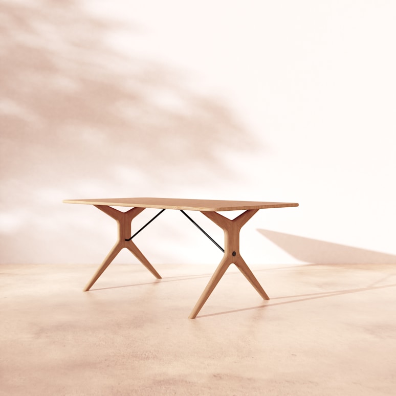 Martin - Table extensible en chêne massif 6-12 pers.