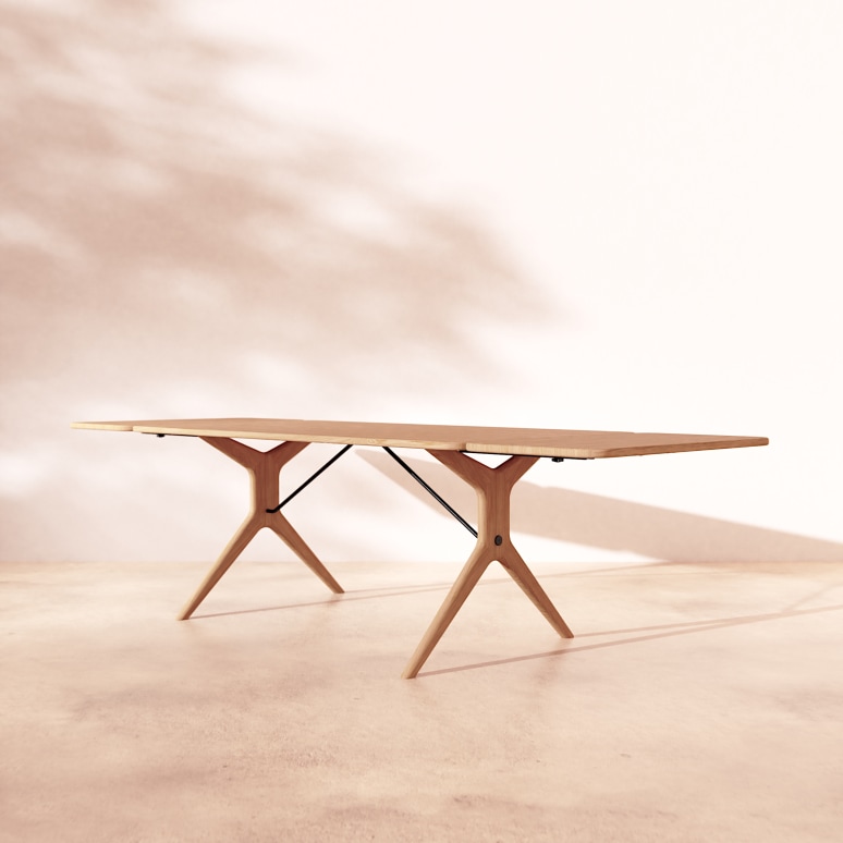 Martin - Table extensible en chêne massif 6-12 pers.