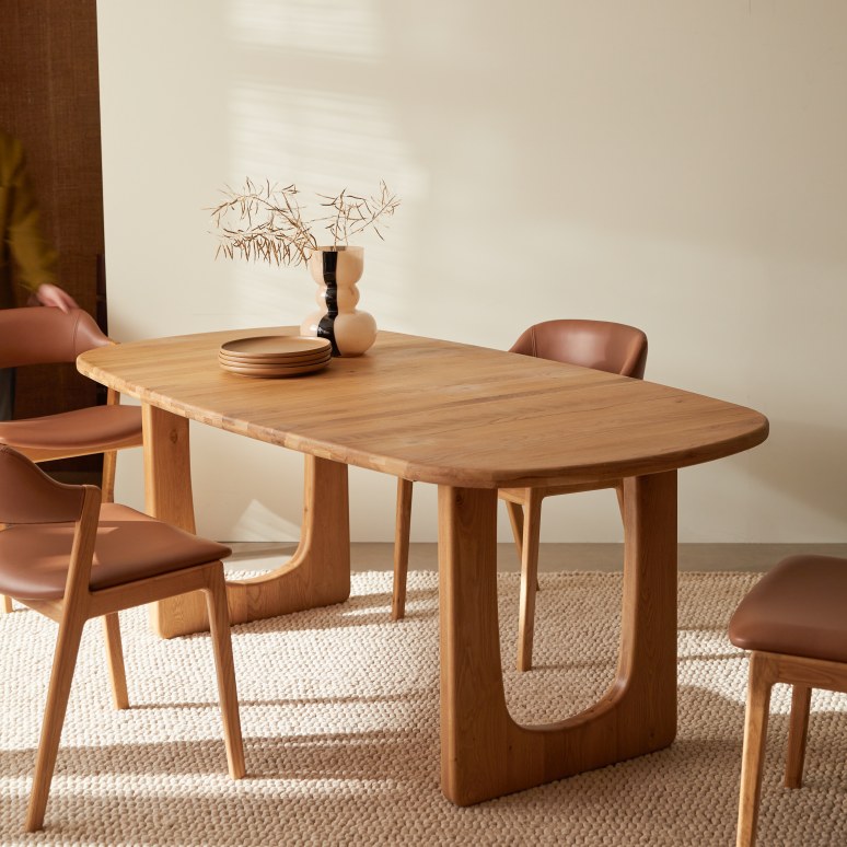 Mattia - Solid oak 8–14-seater extendable table