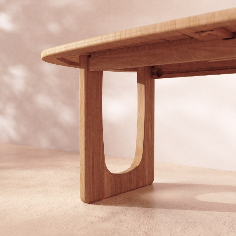 Mattia - Table extensible en chêne massif 8-14 pers.