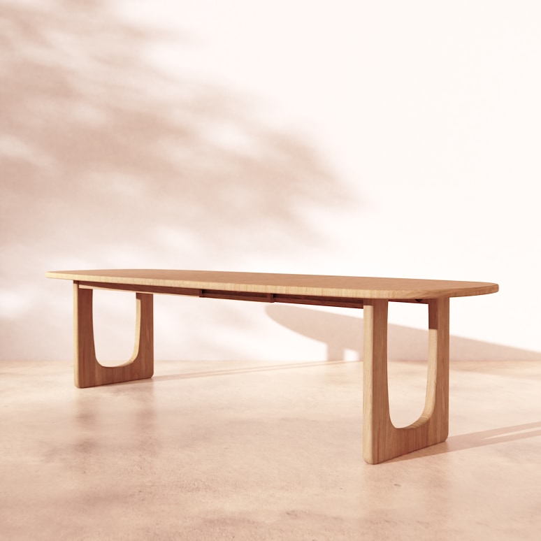 Mattia - Table extensible en chêne massif 8-14 pers.