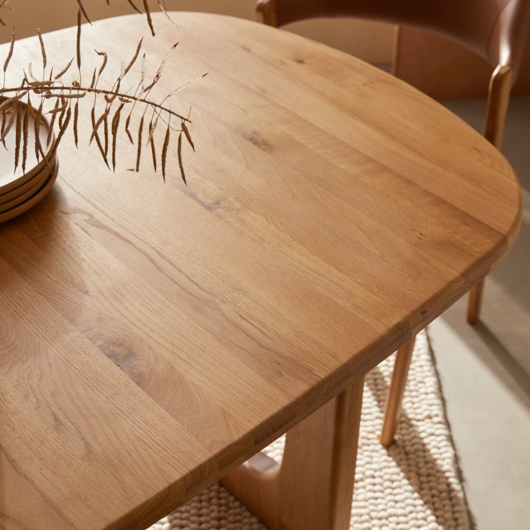 Mattia - Solid oak 8–14-seater extendable table