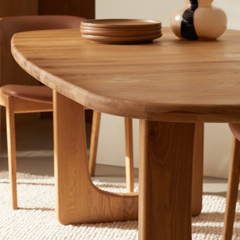 Mattia - Solid oak 8–14-seater extendable table