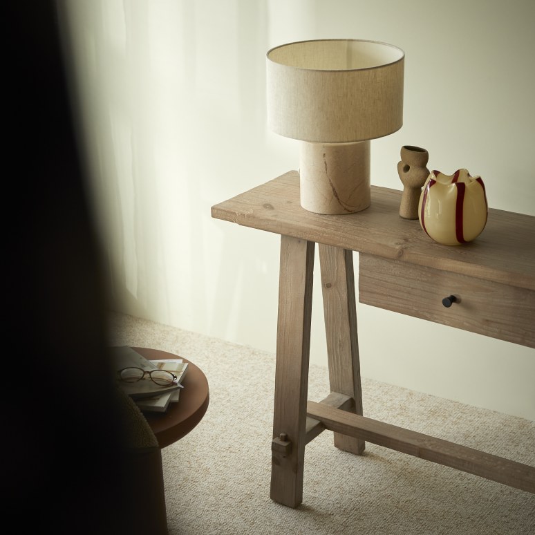 Abby - Consoletafel van gerecycled massief grenen