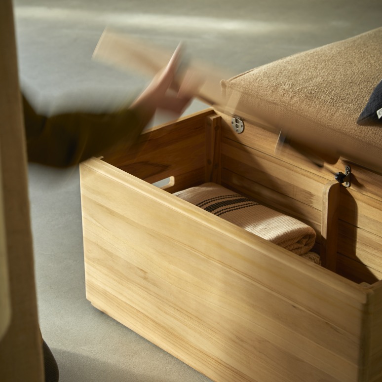 Nino - Opbergkist van massief teak