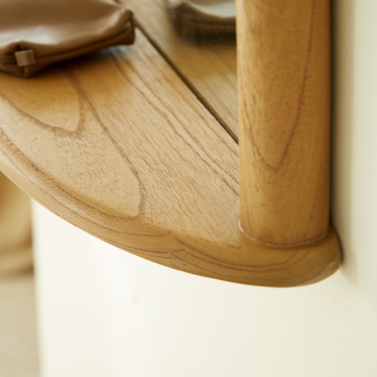 Lana - Espejo de madera de mindi de 68x55 cm