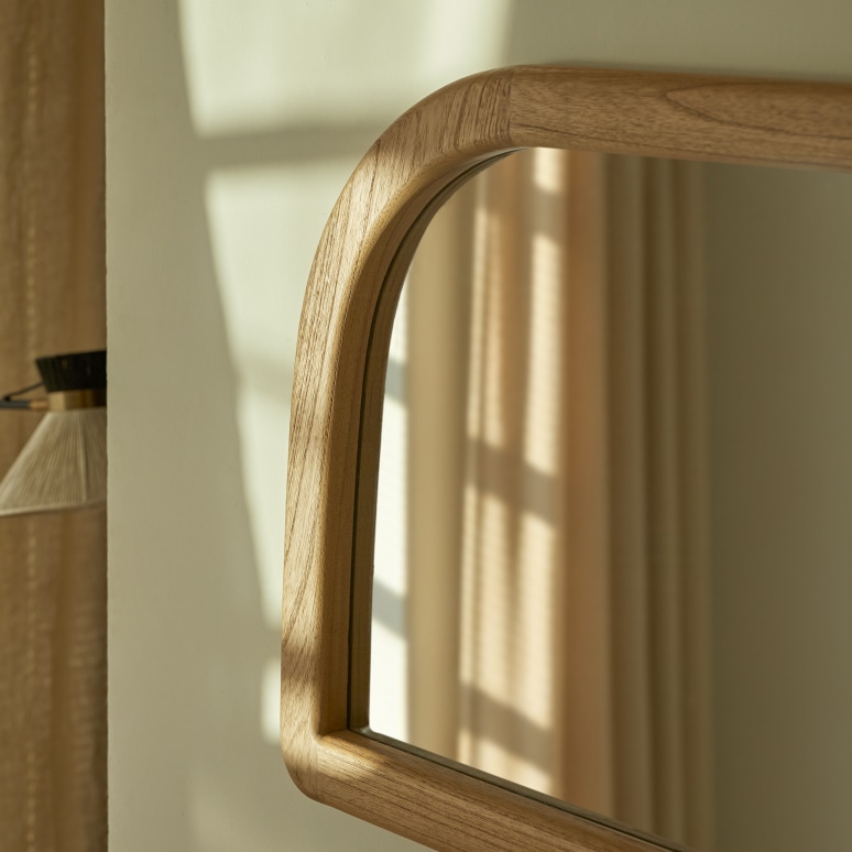 Léonie - Espejo de madera de mindi de 60x120 cm
