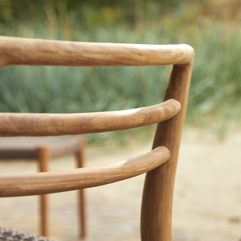 Lily - Tuinstoel van massief teak en touw