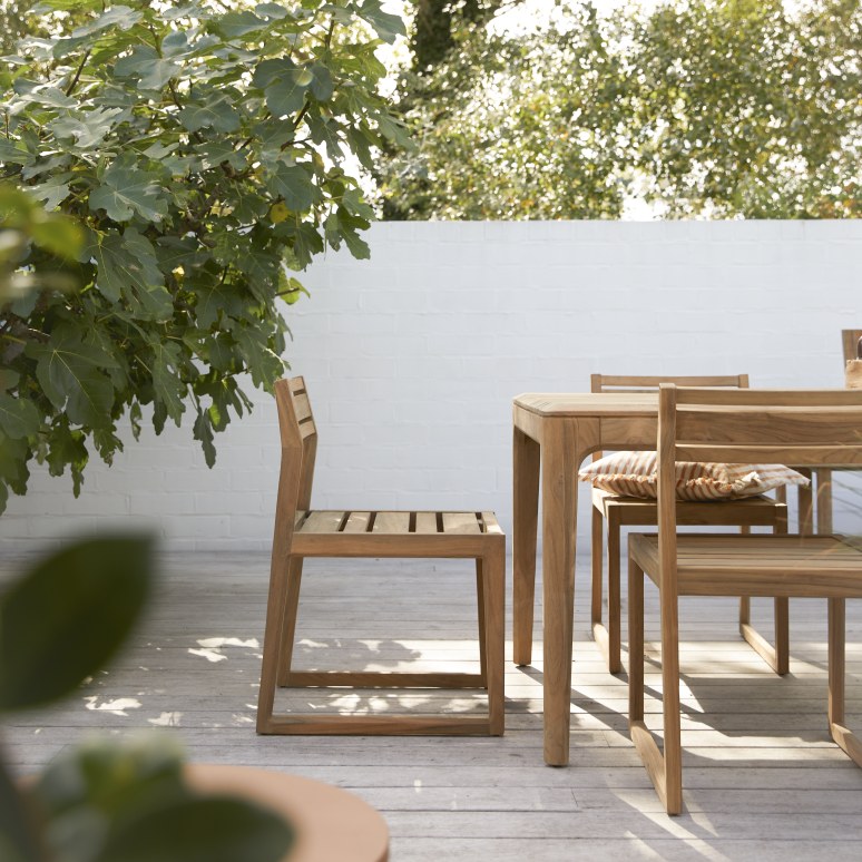 Vasco - Sedia da giardino in teak massello riciclato