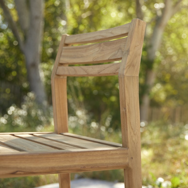 Vasco - Gartentisch aus aus recyceltem massivem Teak 4 Stühle