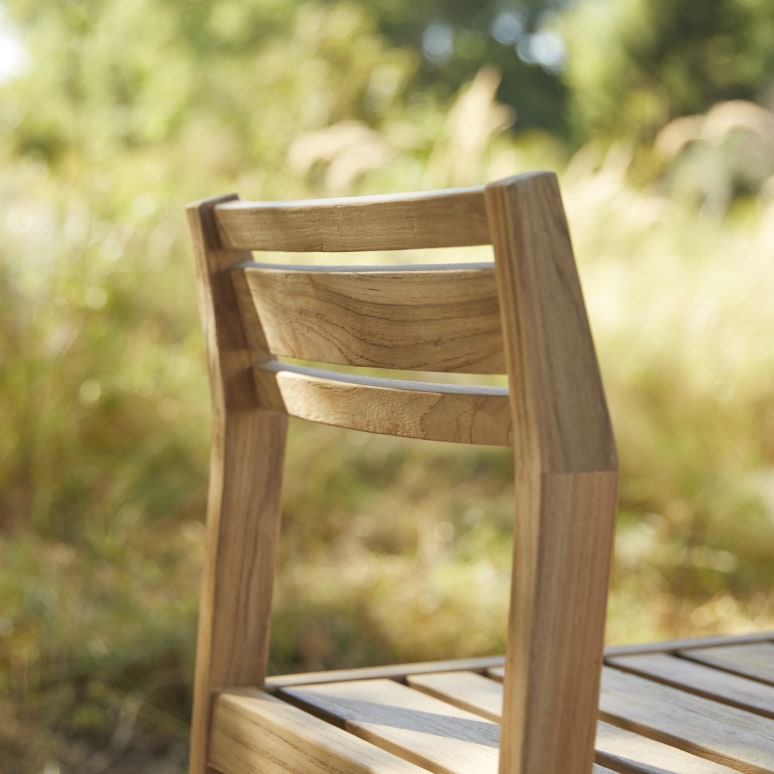 Vasco - Ensemble de jardin en teck massif recyclé 4 chaises