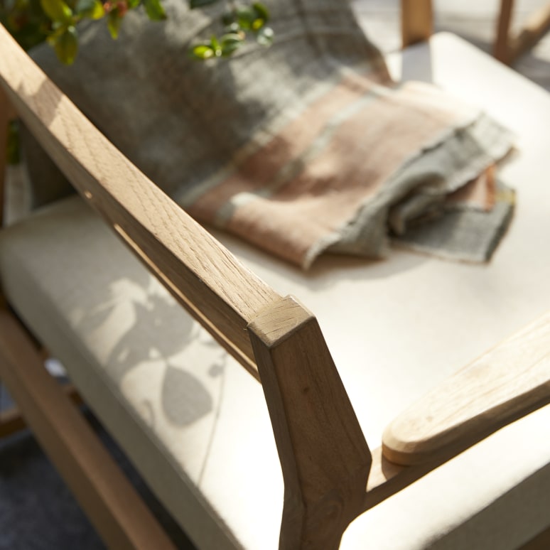 Vasco - Fauteuil de jardin en teck massif recyclé