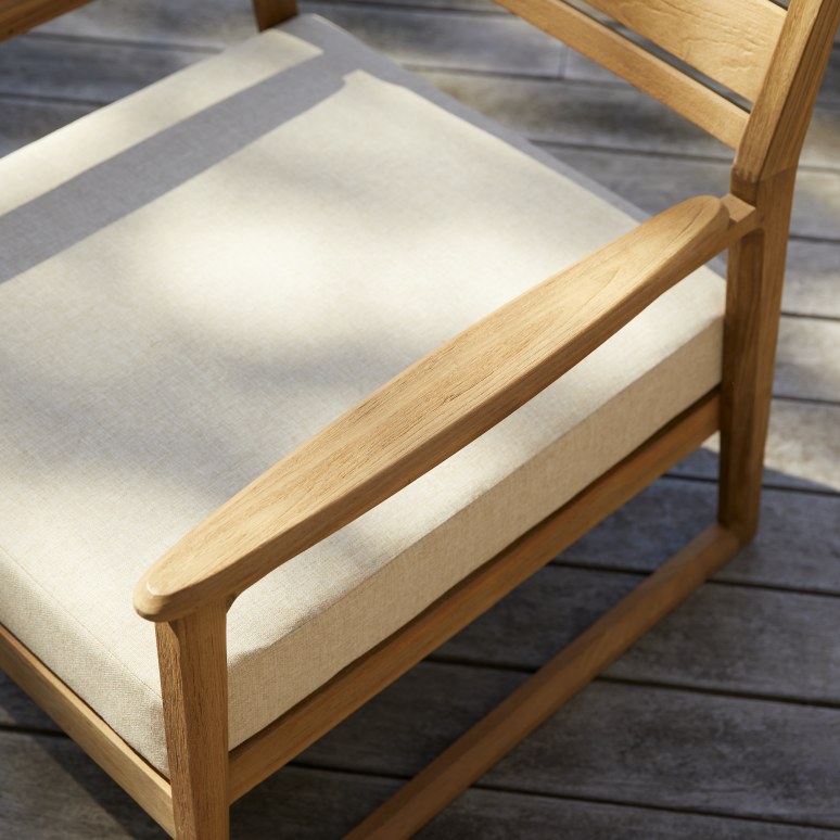 Vasco - Fauteuil de jardin en teck massif recyclé