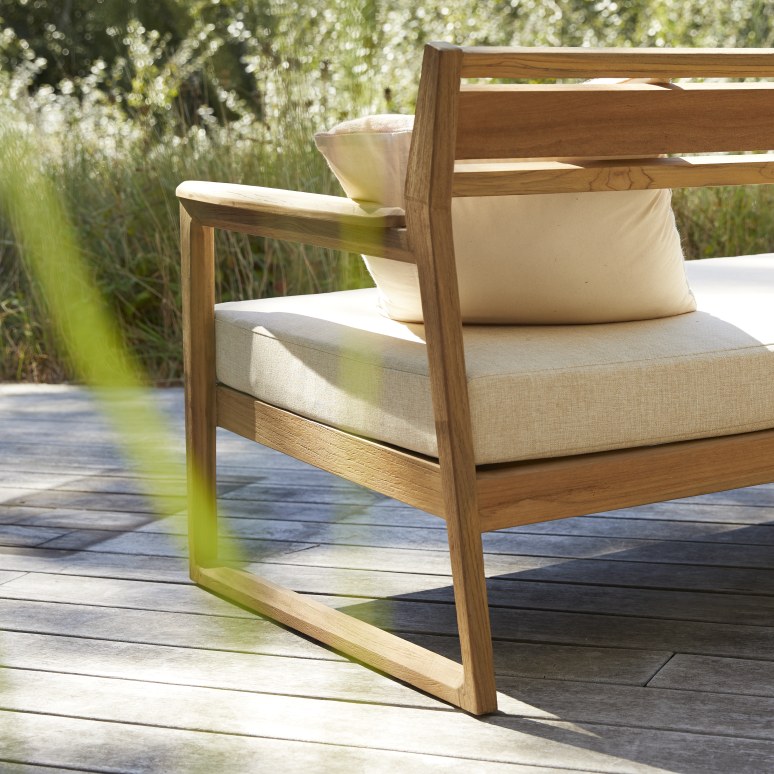 Vasco - Banquette de jardin en teck massif recyclé