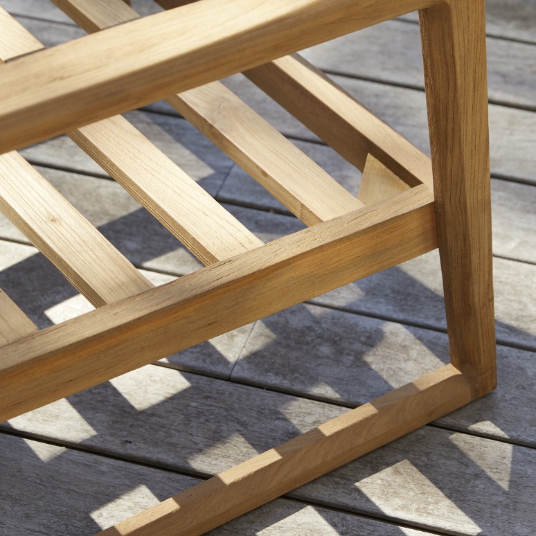 Vasco - Gartenbank aus recyceltem massivem Teakholz