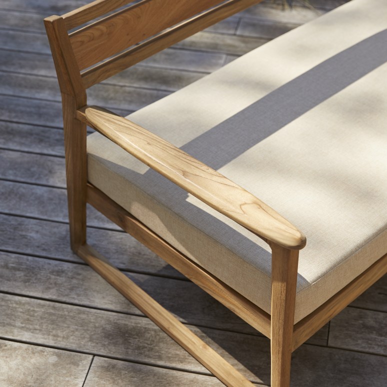 Vasco - Banquette de jardin en teck massif recyclé