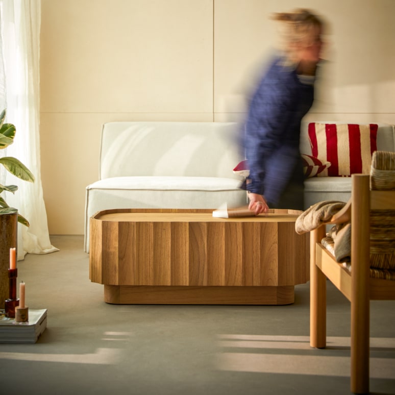 Andréa - Coffee table in solid mindi wood