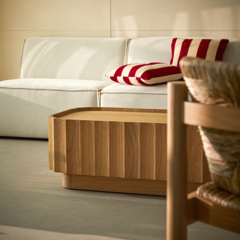 Andréa - Mesa de centro de madera maciza de mindi