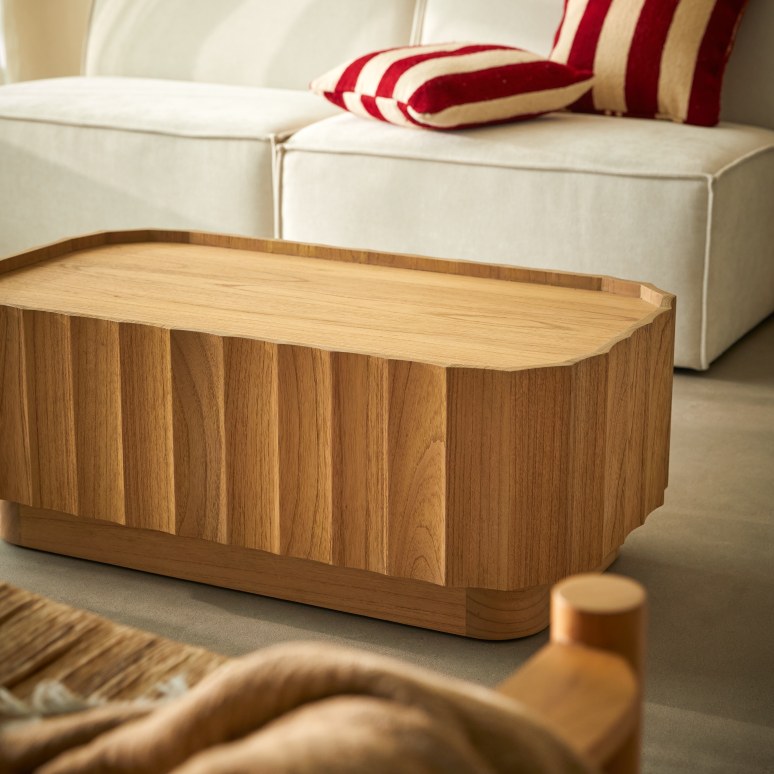 Andréa - Mesa de centro de madera maciza de mindi