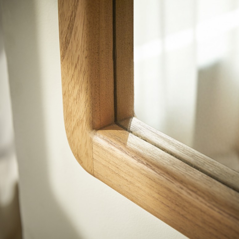 Léonie - Specchio da bagno in legno di mindi 120x60 cm