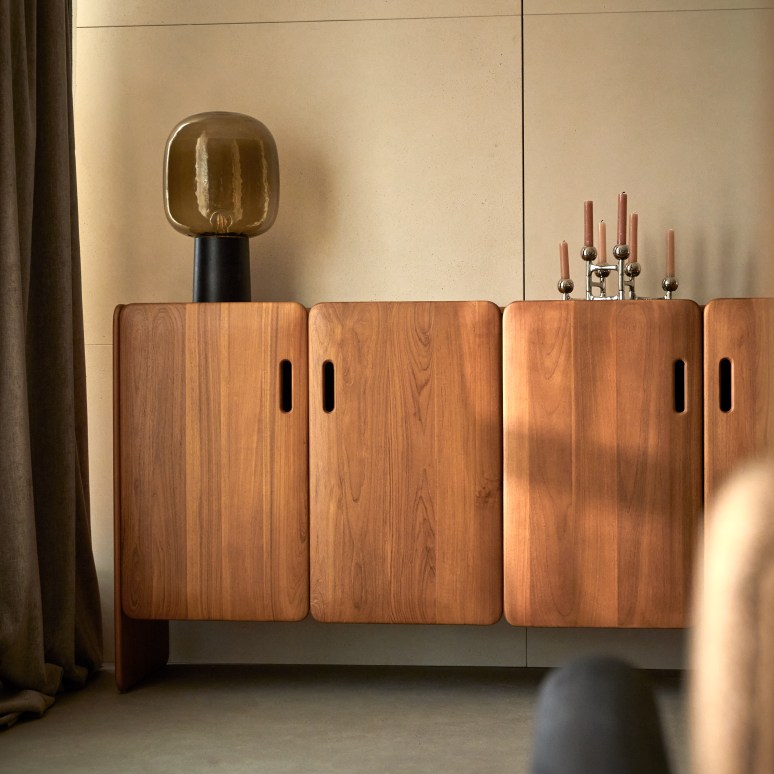 Marco - Sideboard aus massivem Teakholz, 180 cm