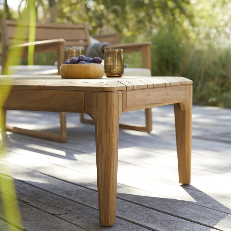 Vasco - Tavolino da giardino in teak massello riciclato