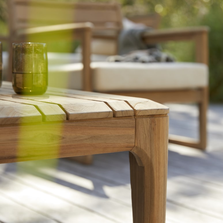 Vasco - Table basse de jardin en teck massif recyclé