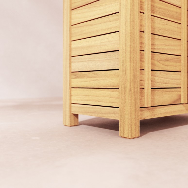 Rose - Solid teak vanity unit 90 cm