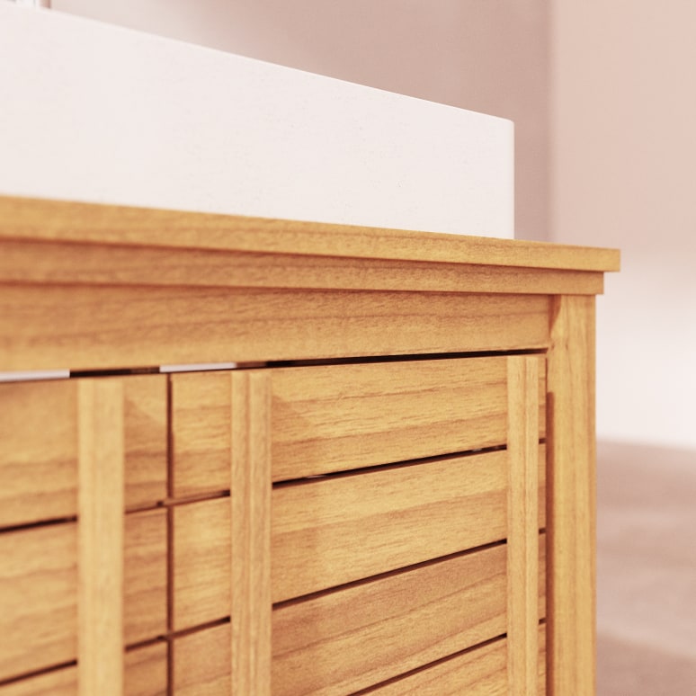 Rose - Mobile sotto lavabo in teak massello 125 cm