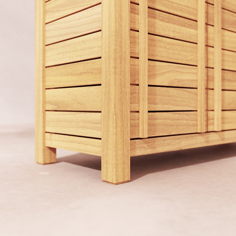 Rose - Mobile sotto lavabo in teak massello 125 cm